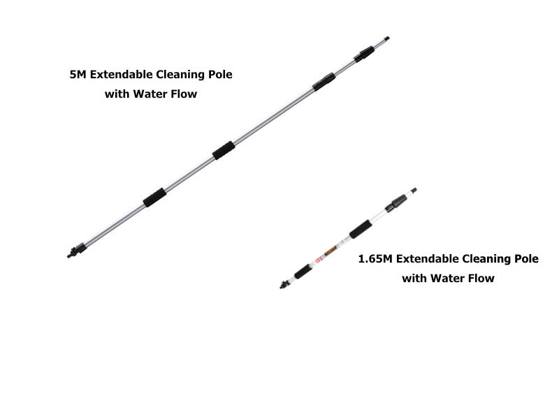 High Reach Cleaning Poles - 5M plus 1.65M